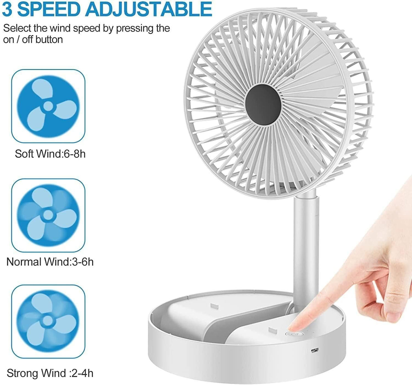 Powerful Foldable Table Fan