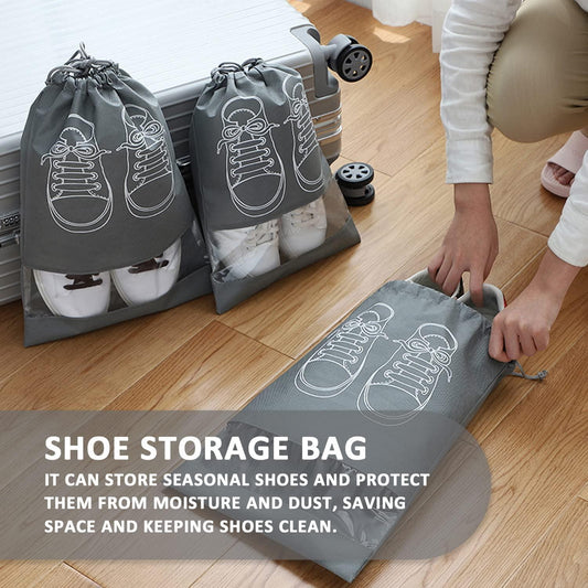 Shoe Bag |Transparent Window Portable Travel Dust| Proof Shoe Bags